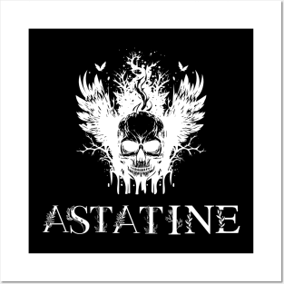 Astatine Nature skull logo Posters and Art